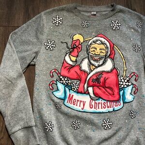 Festive Merry Christmas Graphic Print Sweatshirt